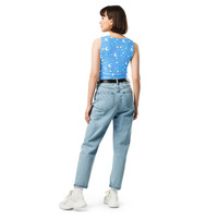 Starry Glitter Blue Crop Top - Thumbnail 6
