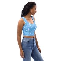 Starry Glitter Blue Crop Top - Thumbnail 9