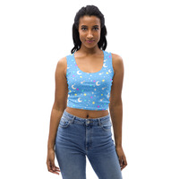Starry Glitter Blue Crop Top - Thumbnail 11
