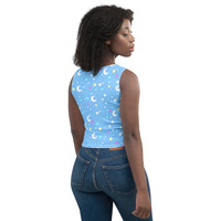 Starry Glitter Blue Crop Top - Thumbnail 14