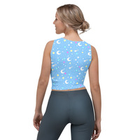 Starry Glitter Blue Crop Top - Thumbnail 19