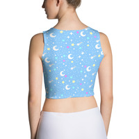 Starry Glitter Blue Crop Top - Thumbnail 22