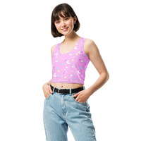 Starry Glitter Pink Crop Top - Thumbnail 5