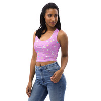 Starry Glitter Pink Crop Top - Thumbnail 8