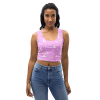 Starry Glitter Pink Crop Top - Thumbnail 11