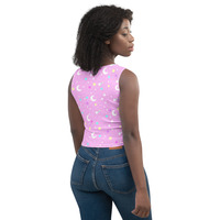 Starry Glitter Pink Crop Top - Thumbnail 14