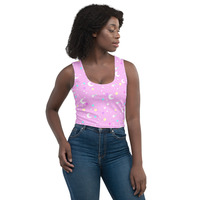 Starry Glitter Pink Crop Top - Thumbnail 15