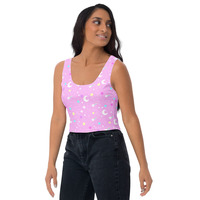 Starry Glitter Pink Crop Top - Thumbnail 16