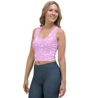 Starry Glitter Pink Crop Top - Thumbnail 18
