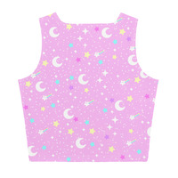 Starry Glitter Pink Crop Top - Thumbnail 26