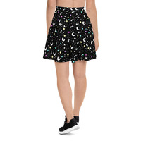 Starry Glitter Black Skater Skirt - Thumbnail 6