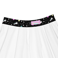 Starry Glitter Black Skater Skirt - Thumbnail 7