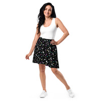 Starry Glitter Black Skater Skirt - Thumbnail 11