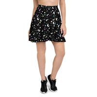 Starry Glitter Black Skater Skirt - Thumbnail 13