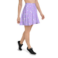 Starry Glitter Purple Skater Skirt - Thumbnail 4