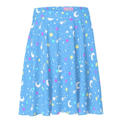 Starry glitter blue skater skirt - Thumbnail 2