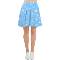 Starry Glitter Blue Skater Skirt - Thumbnail 14