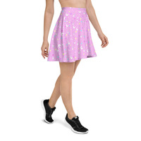 Starry Glitter Pink Skater Skirt - Thumbnail 4