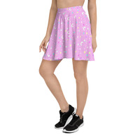 Starry Glitter Pink Skater Skirt - Thumbnail 5