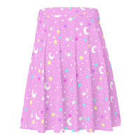 Starry Glitter Pink Skater Skirt - Thumbnail 15