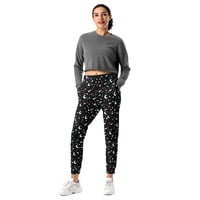 Starry Glitter Black Women's Joggers - Thumbnail 3