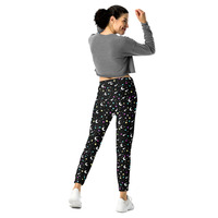 Starry Glitter Black Women's Joggers - Thumbnail 4