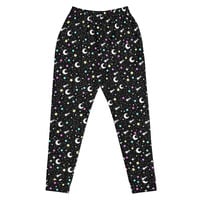Starry Glitter Black Women's Joggers - Thumbnail 16
