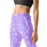 Starry Glitter Purple Women's Joggers - Thumbnail 2