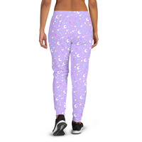 Starry Glitter Purple Women's Joggers - Thumbnail 7