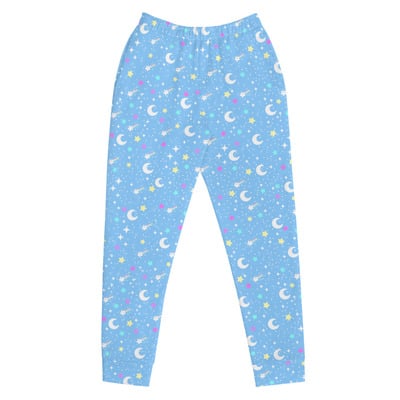 Starry glitter blue women's joggers