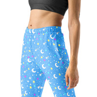 Starry Glitter Blue Women's Joggers - Thumbnail 2