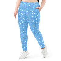 Starry Glitter Blue Women's Joggers - Thumbnail 5
