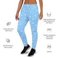 Starry Glitter Blue Women's Joggers - Thumbnail 9