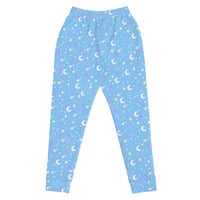 Starry Glitter Blue Women's Joggers - Thumbnail 16