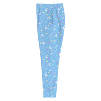 Starry Glitter Blue Women's Joggers - Thumbnail 17