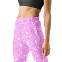 Starry Glitter Pink Women's Joggers - Thumbnail 2