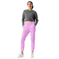 Starry Glitter Pink Women's Joggers - Thumbnail 3