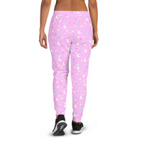 Starry Glitter Pink Women's Joggers - Thumbnail 7