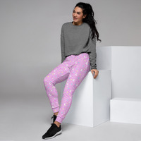 Starry Glitter Pink Women's Joggers - Thumbnail 8