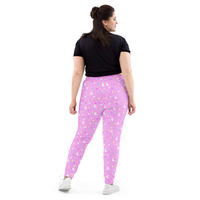 Starry Glitter Pink Women's Joggers - Thumbnail 10