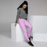 Starry Glitter Pink Women's Joggers - Thumbnail 11
