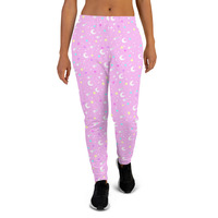 Starry Glitter Pink Women's Joggers - Thumbnail 13