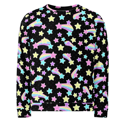 Starry Party Black Unisex Sweatshirt