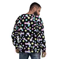 Starry Party Black Unisex Sweatshirt - Thumbnail 13