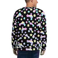 Starry Party Black Unisex Sweatshirt - Thumbnail 19