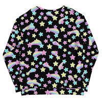 Starry Party Black Unisex Sweatshirt - Thumbnail 22
