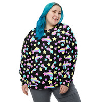 Starry Party Black Unisex Sweatshirt - Thumbnail 26