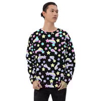 Starry Party Black Unisex Sweatshirt - Thumbnail 31