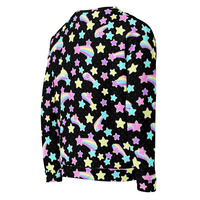 Starry Party Black Unisex Sweatshirt - Thumbnail 37