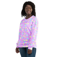 Starry Party Purple Unisex Sweatshirt - Thumbnail 1